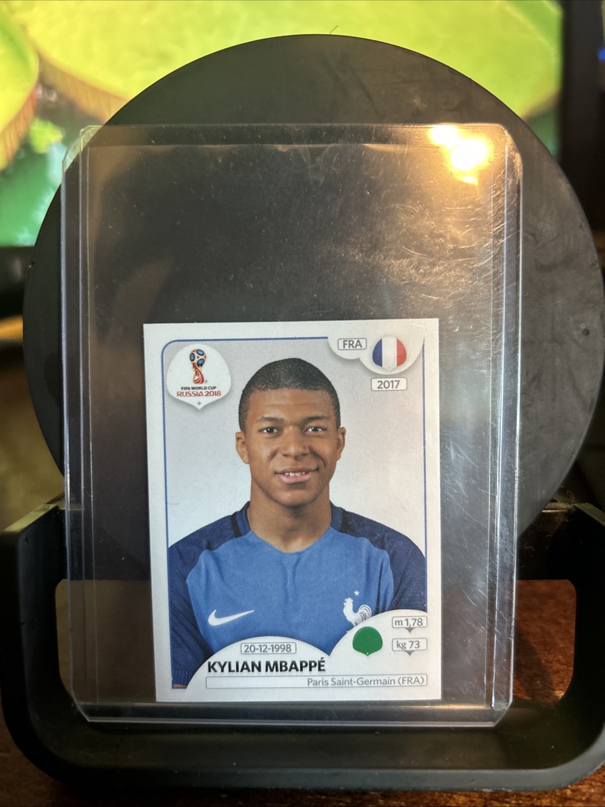 2018 Panini World Cup Russia Kylian Mbappe Sticker RC Rookie #209 WC Champs!
