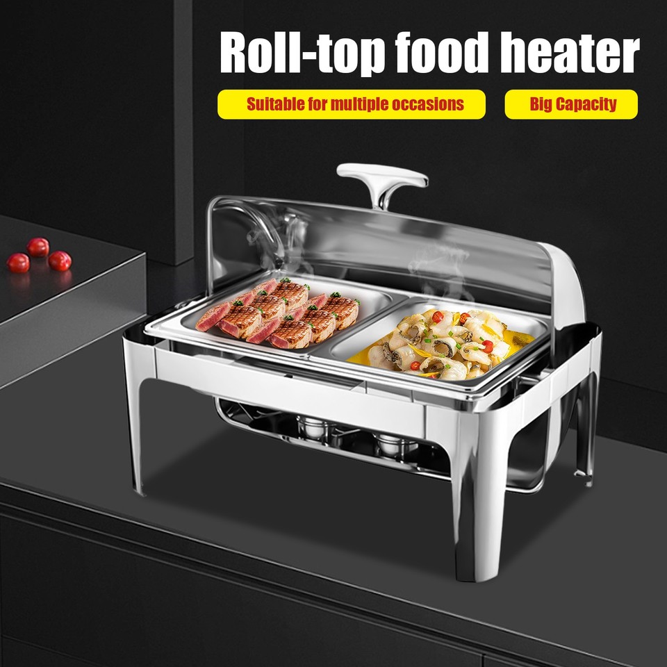 Capacity Containers 9L Chafing Dish Large Capacity Food Warmer Container Stainless Steel ...