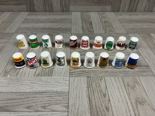 Collectable China Thimbles x 19 - Advertising - Dr Pepper - Kellogs