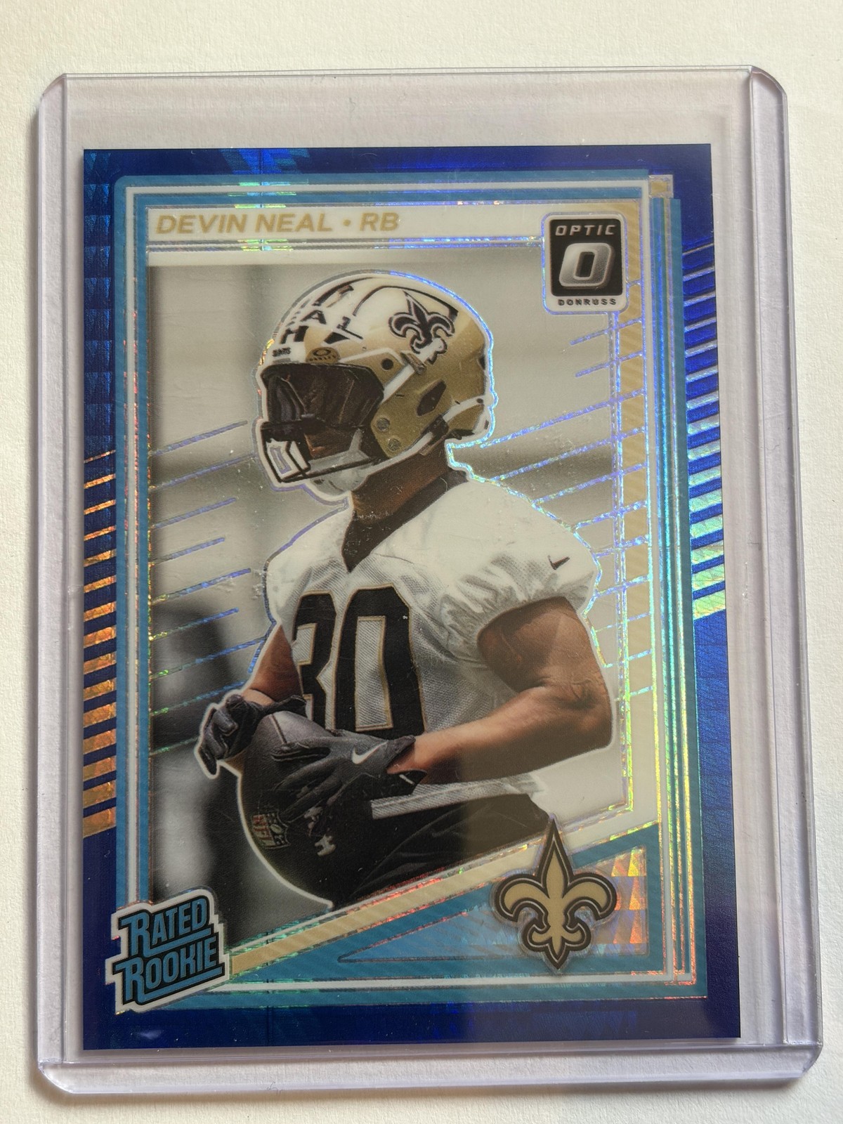 2025 Donruss Optic #282 Devin Neal Blue Hyper