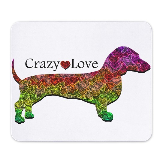 CafePress Dachshund Crazy Love Mousepad (1235343061)
