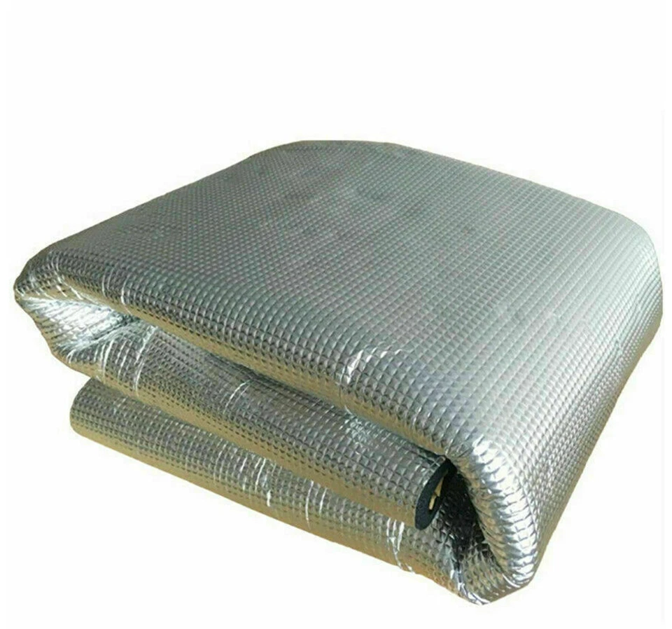 Almohadilla aislante protectora térmica capó motor alfombrilla amortiguador de sonido piso coche de 7 mm 39""X55"" Foto 2 de 4