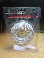 NEW RadioShack 50-ft Telephone Line Cord Modular 4-Pin RJ -11 / RJ -14 04 -26