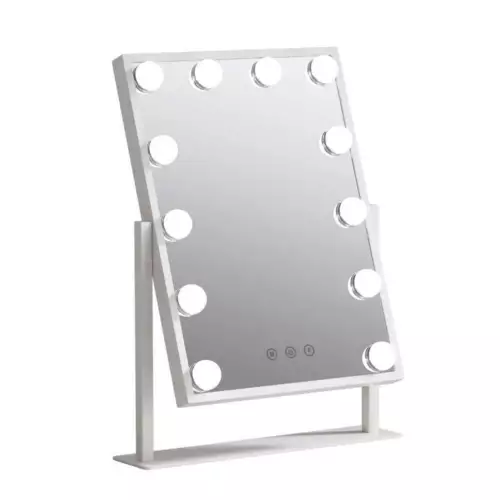 Makeup Mirror Hollywood Vanity with LED Light Rotation Tabletop White AU - Picture 2 of 6