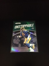 Aaron Donald 2019 Panini Prizm Green Prizm Unstoppable Football Card