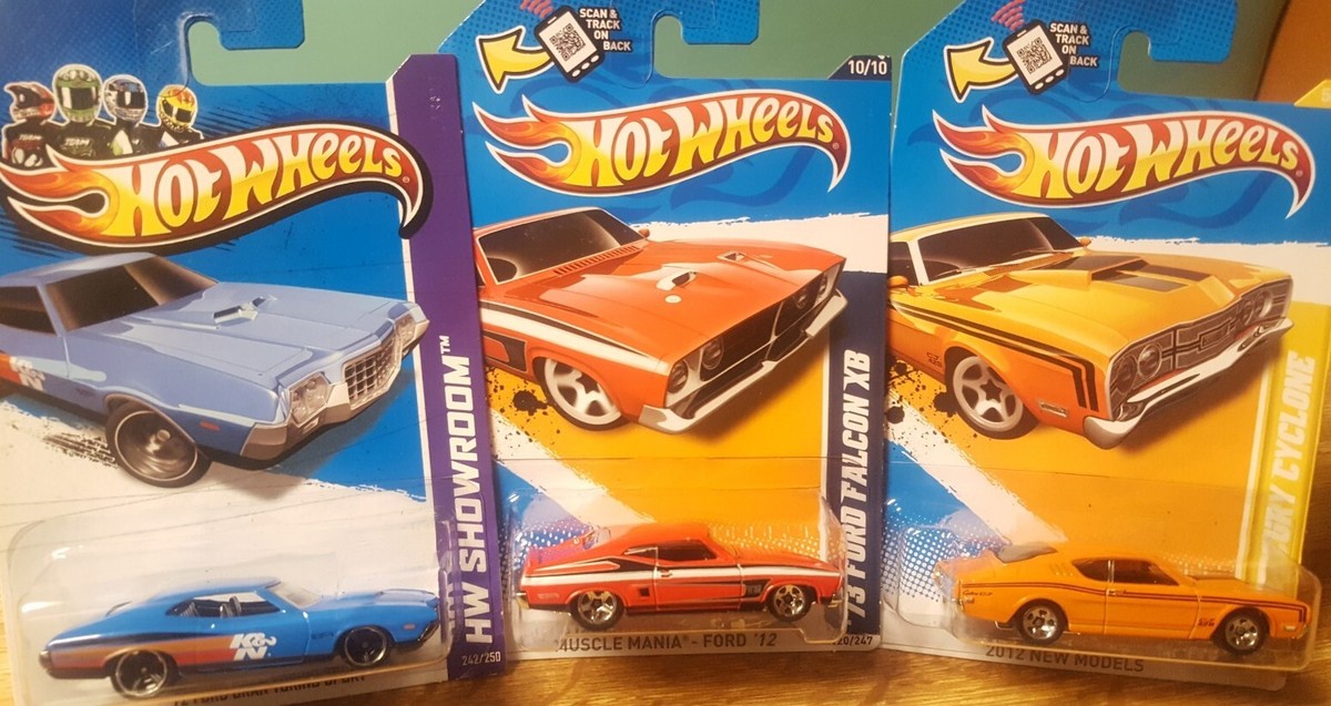 Hot Wheels Lot of 3 '69 Mercury Cyclone '72 Gran Torino Sport '73