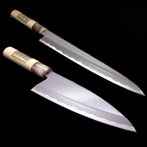 Japanese Yanagiba Deba Kitchen Knife Set TERUHIDE sushi sashimi Carbon