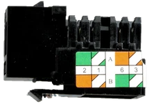 Cat6 Keystone Jacks in Black 12 Pcs Pack Tuff Jacks Lifetime Warranty