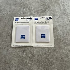 Lot Of 2 Zeiss XL Microfiber Gentle Cleaning Cloth Brand New & Sealed X-Large