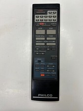 Control remoto Philco H41 / VSQS0592, negro OEM para muchos modelos de VCR de 1980-1990