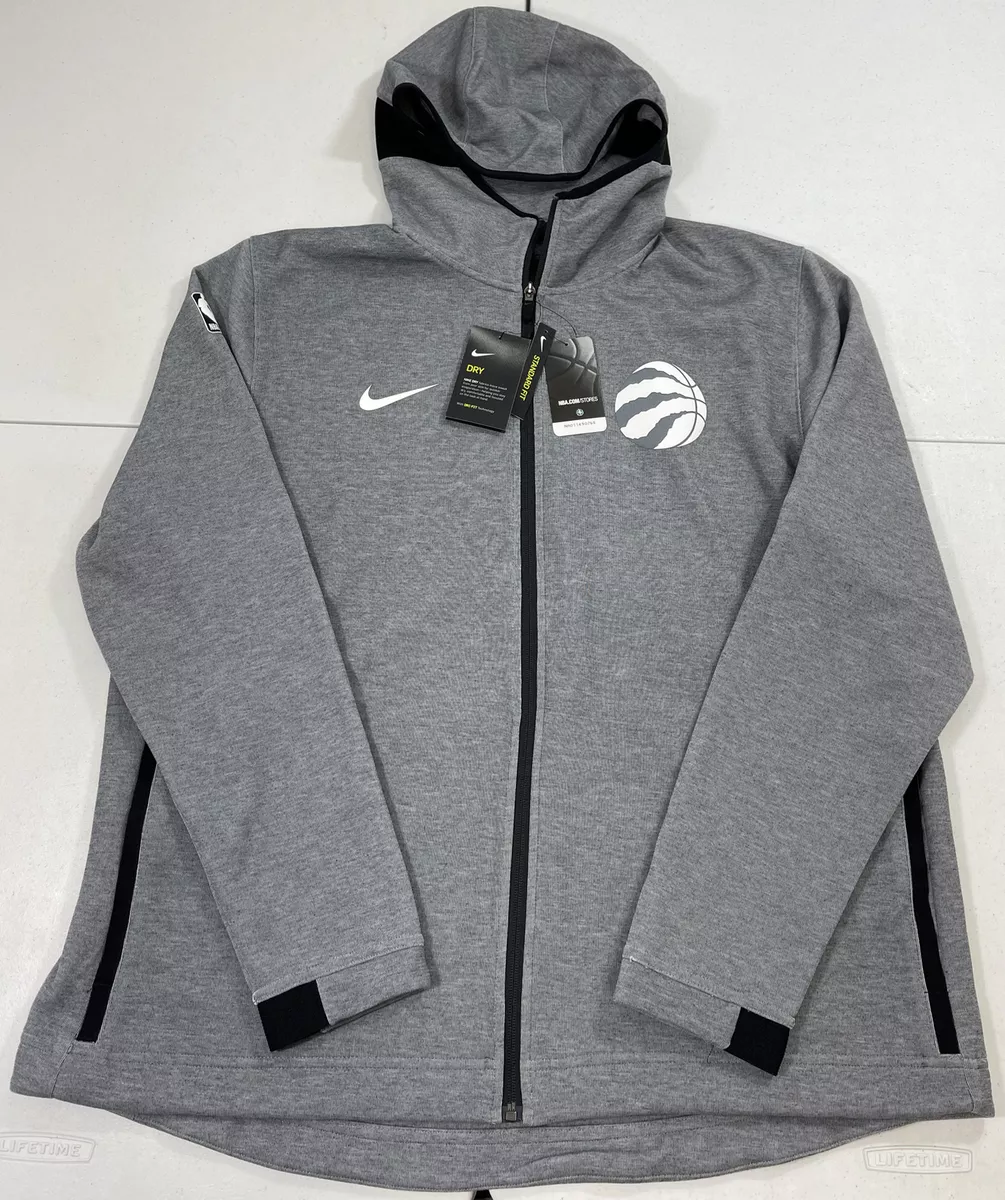 Men's Toronto Raptors Nike Heathered Black Authentic Showtime Therma Flex  Performance Full-Zip Hoodie