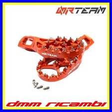 Pedane poggiapiedi ergal maggiorate NRTEAM KTM SXF 250 350 450 2025 2026 arancio
