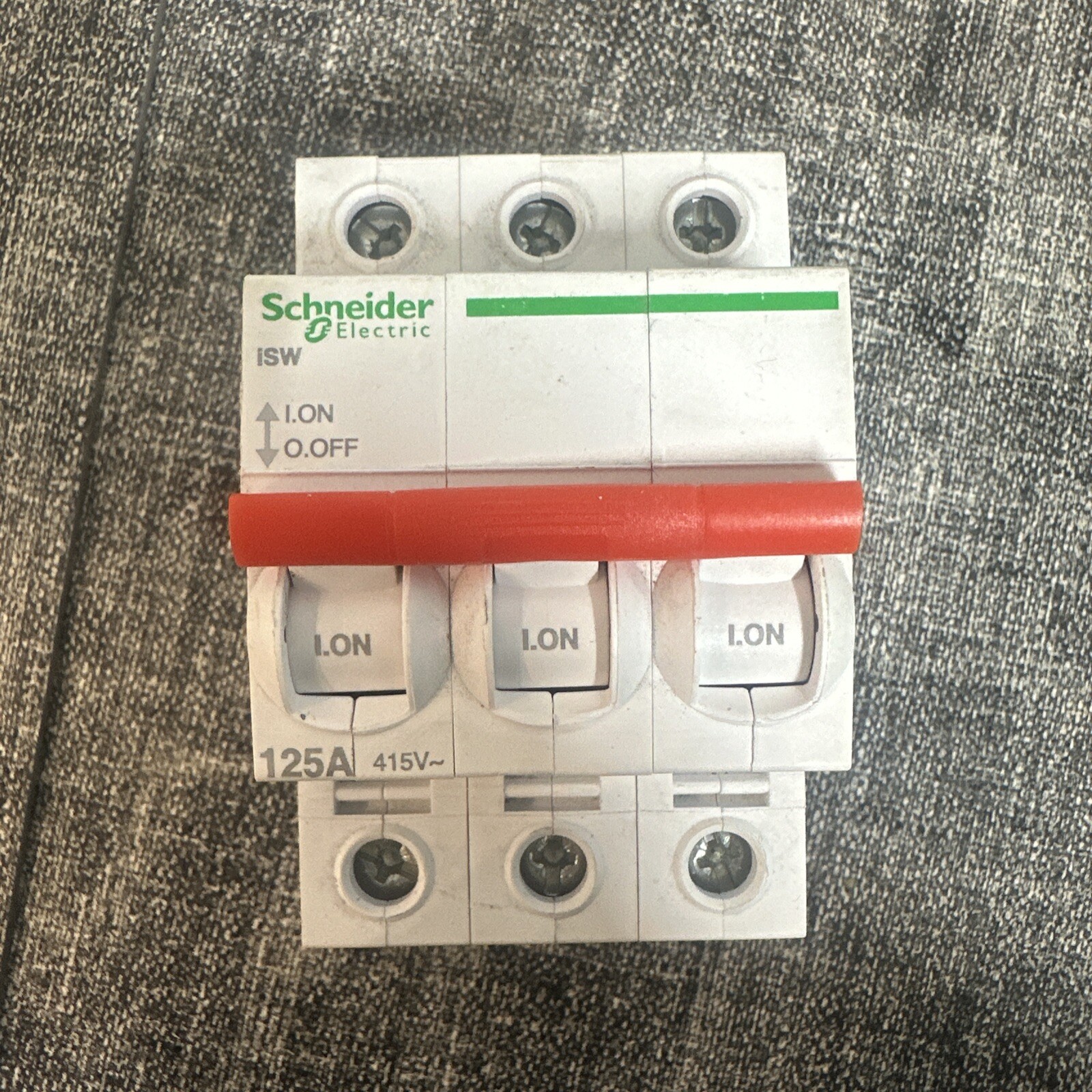 SCHNEIDER 125 AMP TRIPLE POLE MAIN SWITCH DISCONNECTOR ISW A9S66792