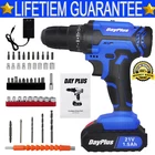 21V Cordless Drill Driver Set Electric Screwdriver Fast Charge & Li-Ion Battery