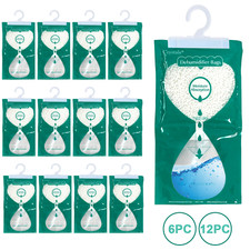 6x / 18x Hanging Wardrobe Dehumidifier, Moisture Absorber, Dehumidifier