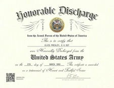 Honorable Discharge Certificate w/DD214 - Military - United States - USA Vet