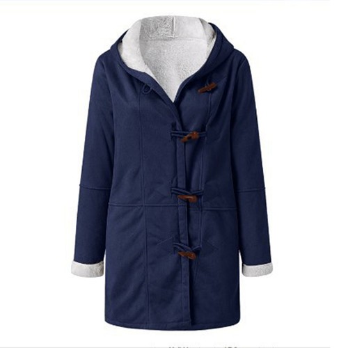 S-5XL Oversize Women Winter Warm Long Hooded Jacket Thicken Fleece Coat Overcoat - Picture 5 of 19