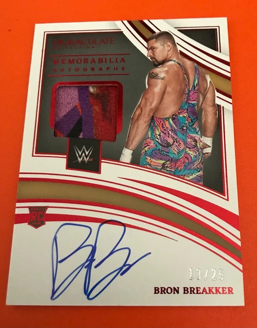2022 WWE Immaculate Bron Breakker RC Auto Memorabilia Autograph /25 Rookie RPA