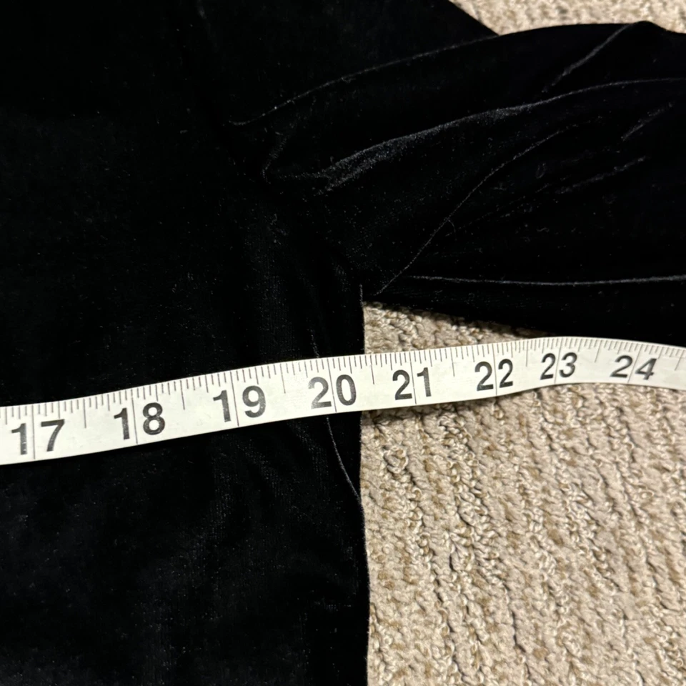 Silkland Womens 8 M Velour Velvet Shirt Jacket Beaded Hem Whimsigoth Holiday - Image 4 of 4