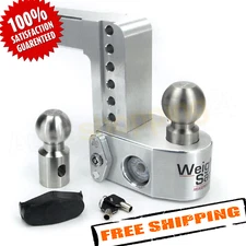 Weigh Safe WS6-2 Adjustable Hitch Ball Mount with Scale, 2" Shaft - 6" Drop