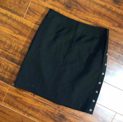 Designer APOSTROPHE sz 2P Black Lined Versatile Dressy Steampunk Skirt