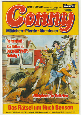   CONNY #191 Das Rätsel um Huck Benson ohne Poster, Bastei COMIC-HEFT Z2 *Pferde