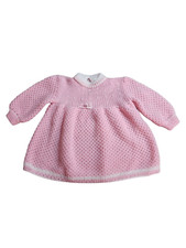 Pink vintage size 12 months sweater dress pink white soft