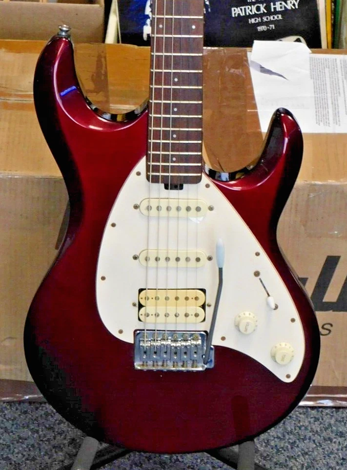 2005 OLP MM4 Music Man Silhouette HHS Licensed By Ernie Ball! Candy Apple Red!!!