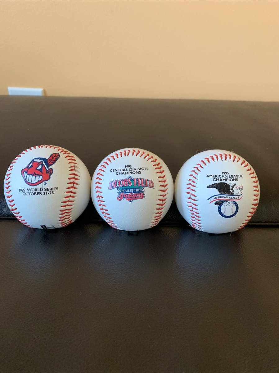 Cleveland Indians 1995 Lot of 3 MINT Balls American League Champs