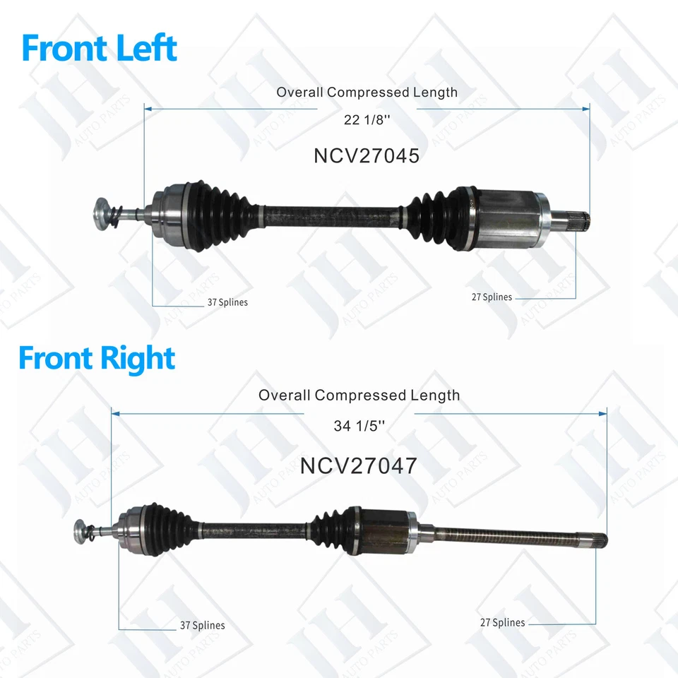 OE Front Pair CV Axle Shaft For 2012-18 BMW 650i xDrive Gran Coupe 640i 535i AWD - Image 2 of 4