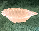 Fenton Frosted Glass Clamshell Candy Dish w/Scalloped Lace — photo 3