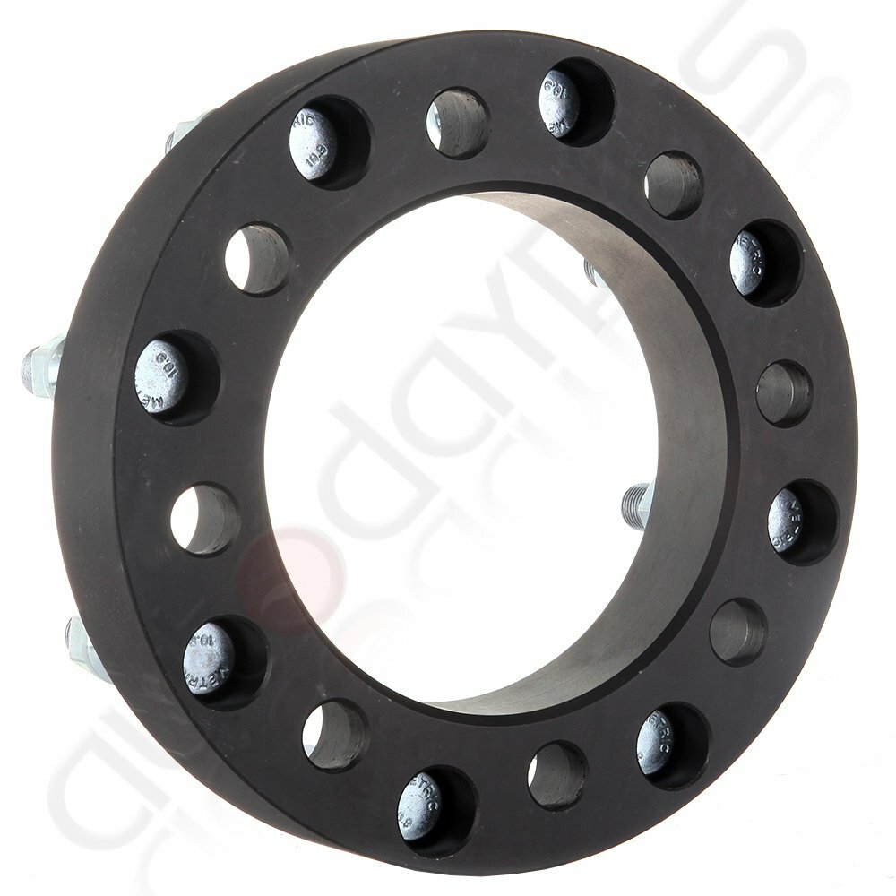 Chevy GMC Wheel Adapters 8x6.5 To 8x180 Wheel Adapters - 2 Thick, 50mm, 14x1.5 Thread, For Chevy/GMC 8-Lug Trucks 8 Lug Truck Wheel Adapters 14x1.5