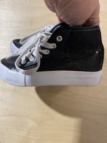 Revolution Dancewear Sparkle High Top Sneaker Black Size 3 (KK) - Picture 15 of 15
