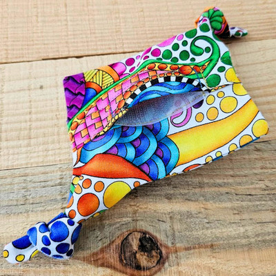 Catnip Fabric Pouch Handmade Cat Toy Refillable Play Toy Self Gripping Closure