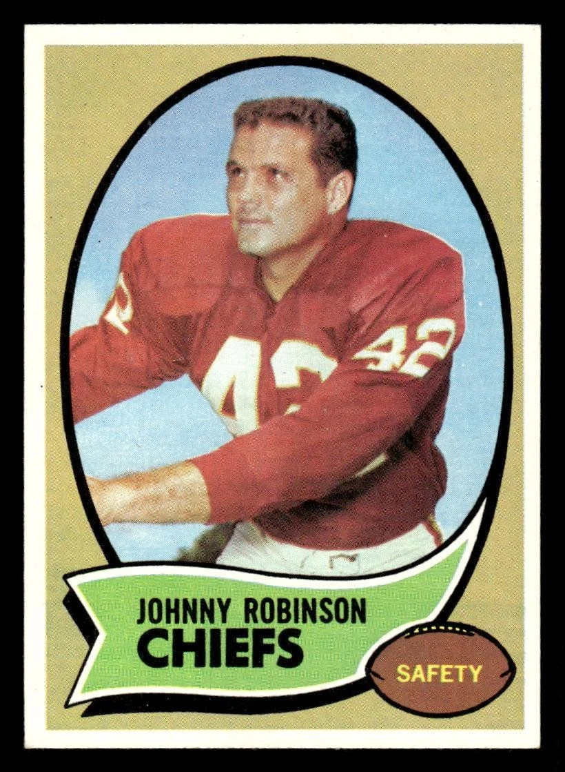 1970 TOPPS JOHNNY ROBINSON 129 NRMT FOOTBALL KANSAS CITY CHIEFS