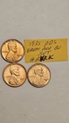 wheat penny 1935,1935d,1935s RED BU SET LINCOLN CENTS 1935-d,1935-s UNC LOT # 5