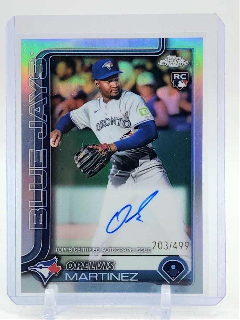 ORELVIS MARTINEZ 2025 TOPPS CHROME ROOKIE REFRACTOR A RC AUTO /499 Q4920