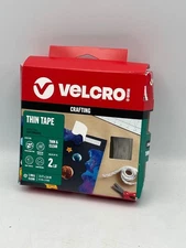 Velcro Thin Tape Crafting Clear Adhesive 15 FT x 3/4 IN 1 Roll Peel Stick
