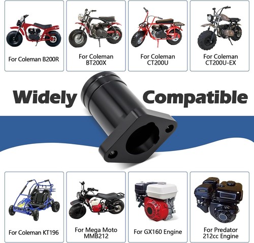 Upgraded Intake Manifold for Predator 212cc 196cc 224cc Engine Black - Picture 7 of 8