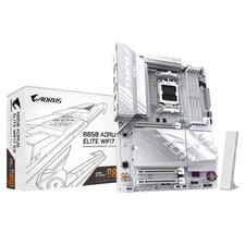 GIGABYTE B850 AORUS Elite WIFI7 Ice Motherboard - AMD Ryzen ATX, Multicolour