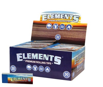 1 Box (50x) Elements Filter Tips slim unperforiert 2500 Filtertips unperforated