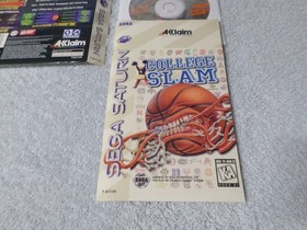 College Slam (Sega Saturn, 1996) - Back Cover, Game & Manual only - No Case