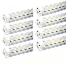 8 Pack T8 4FT LED Tube Light Bulbs 40W 6500K Super Bright LED Shop Light Fixture