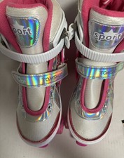 Tomshoo Roller Skates Big Kids Child Beginners Size L 3.5-6 Adjustable Lights Up