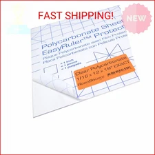 Polycarbonate Clear Plastic Sheet 12" X 18" X 0.0625" (1/16") Exact, EasyRuler F
