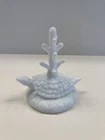 Vtg Fenton Milk Glass Sea Turtle Figurine Ring Holder Paper Weight Coral Tree