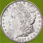1887 S $1 Morgan Silver Dollars