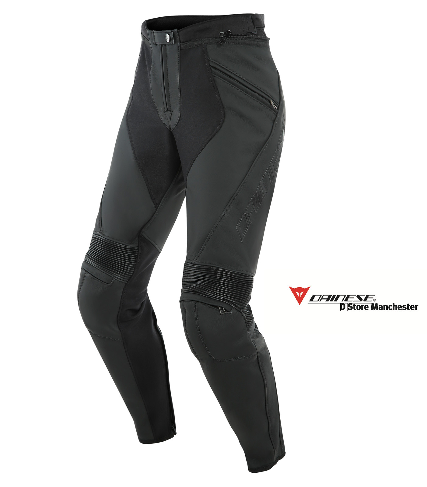 Dainese Pony 3 Ladies Black/Black Touring Urban Leather Motorcycle Jeans EU 4...
