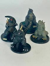 NECA WizKids Godzilla Mini Figures Lot x4 Kaiju monsters Toho 2.5"  1962–1994