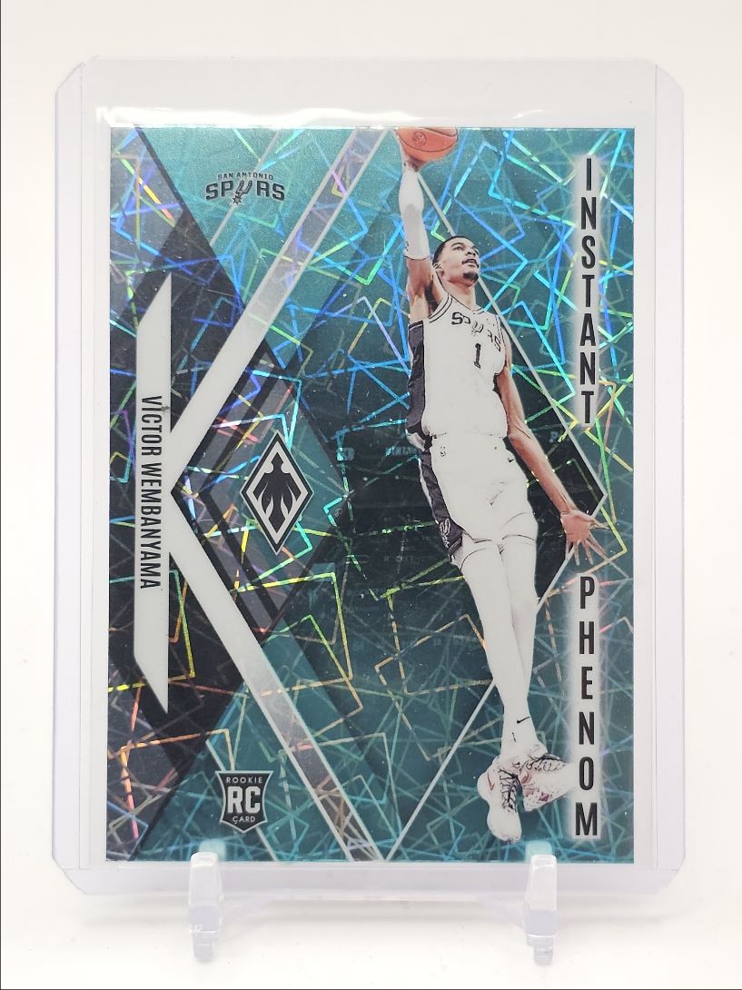 VICTOR WEMBANYAMA 2023-24 PHOENIX INSTANT PHENOM ROOKIE TEAL LAZER RC Q5939